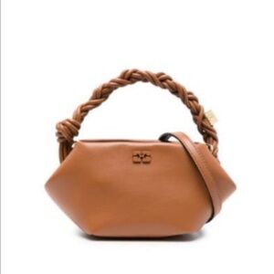 ganni mini Bou leather shoulder bag- Caramel Cafe